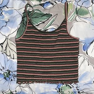 Hollister Colored scrunch material tank top size M